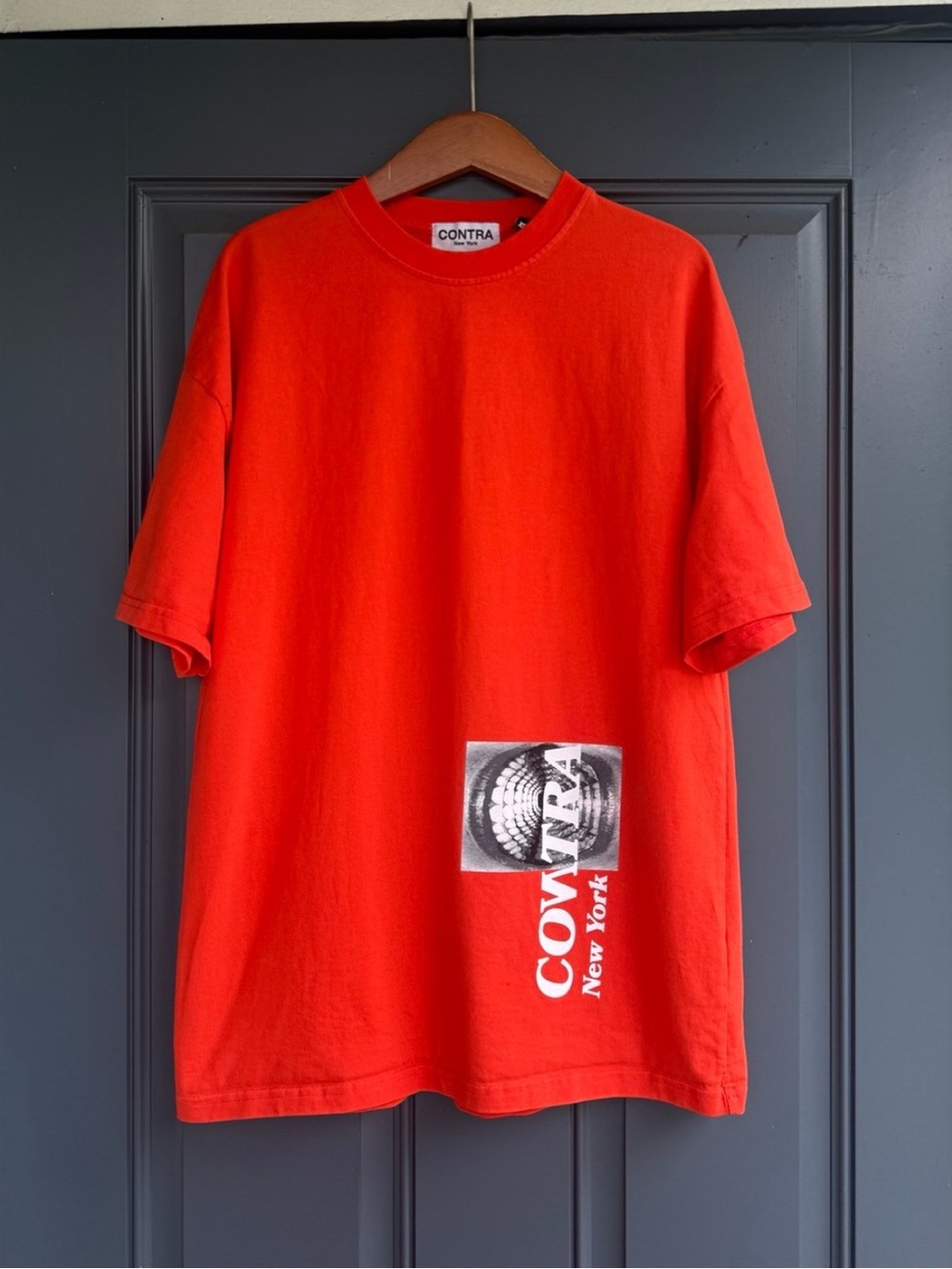 CONTRA Red Graphic Short Sleeve Oversized Tee